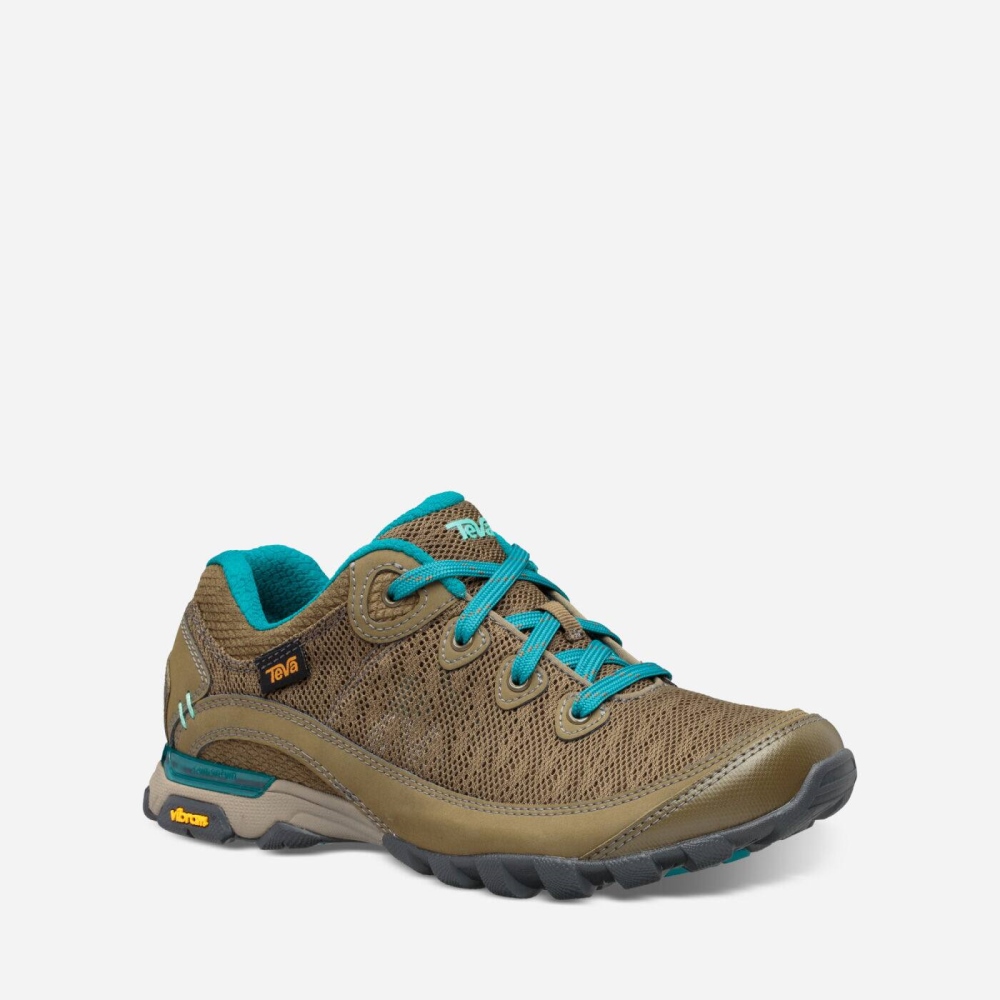 Teva Sugarpine II Air Mesh Snøresko Dame Olivengrønne | 68GLFVYQA