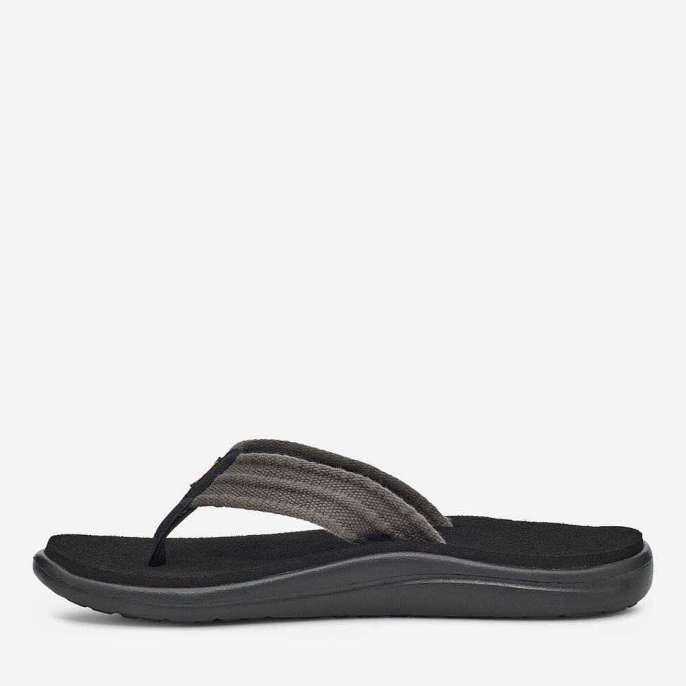 Teva Voya Canvas Flip Flops Herre Grå | 87IVESJCY