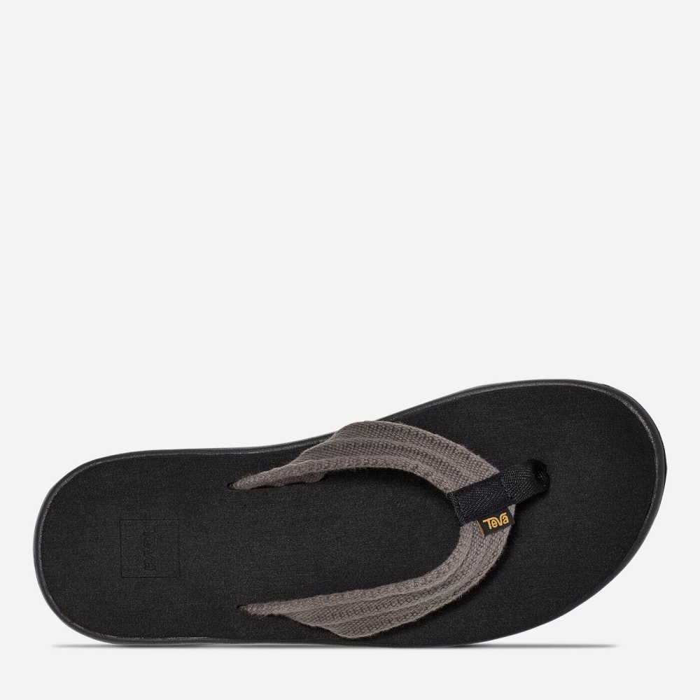 Teva Voya Canvas Flip Flops Herre Grå | 87IVESJCY