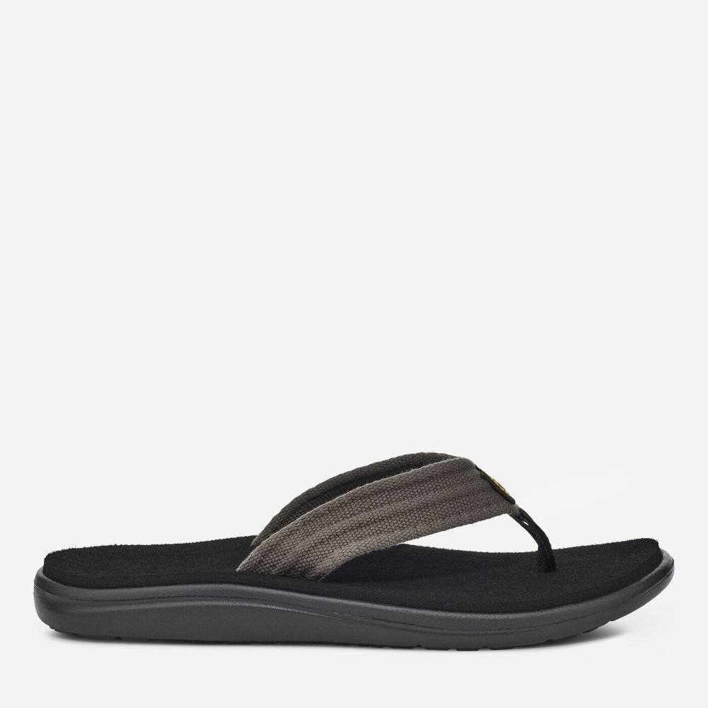 Teva Voya Canvas Flip Flops Herre Grå | 87IVESJCY