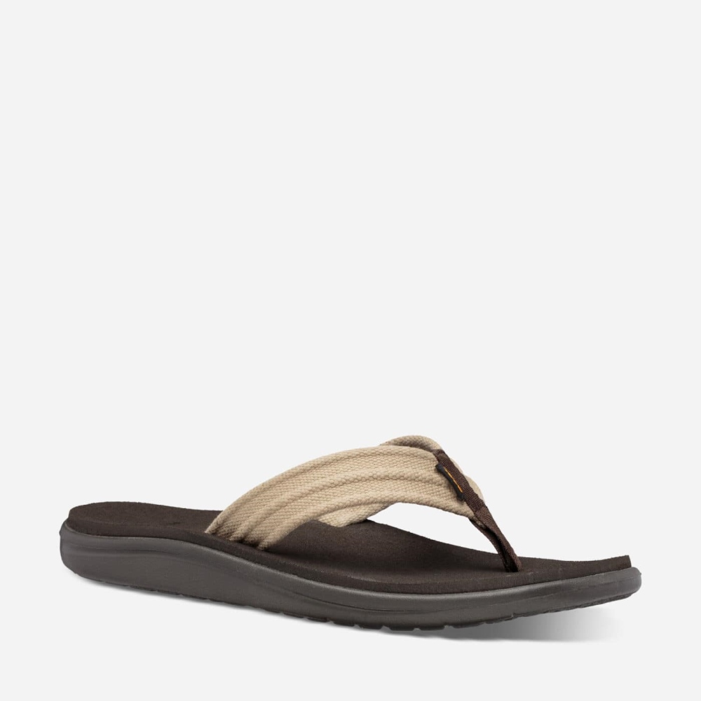 Teva Voya Canvas Flip Flops Herre Kaffe | 46AWJNXKB