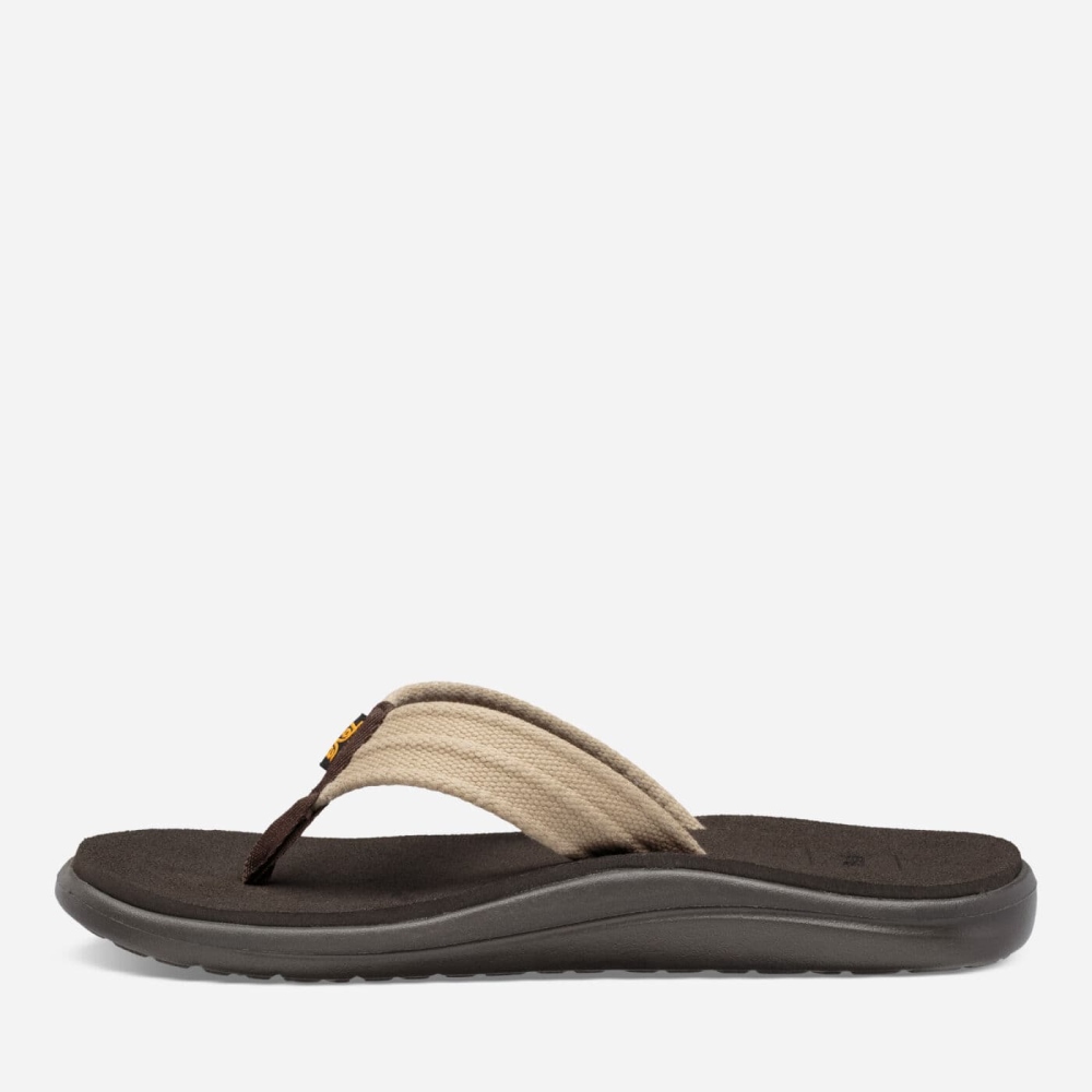 Teva Voya Canvas Flip Flops Herre Kaffe | 46AWJNXKB