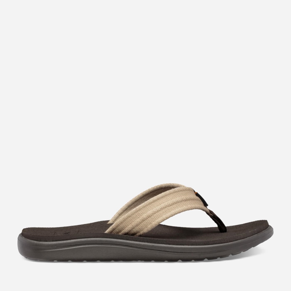 Teva Voya Canvas Flip Flops Herre Kaffe | 46AWJNXKB