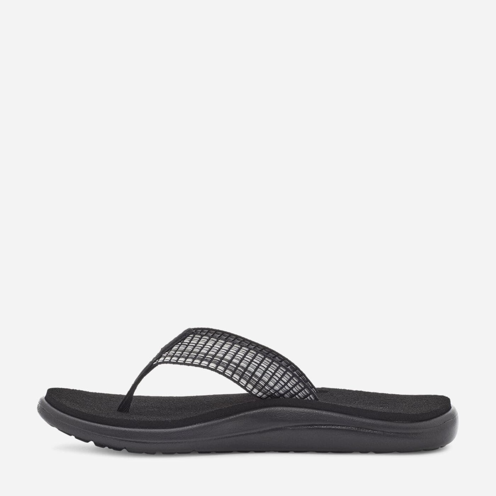 Teva Voya Flip Flops Dame Svarte Hvite | 39NFREQWD