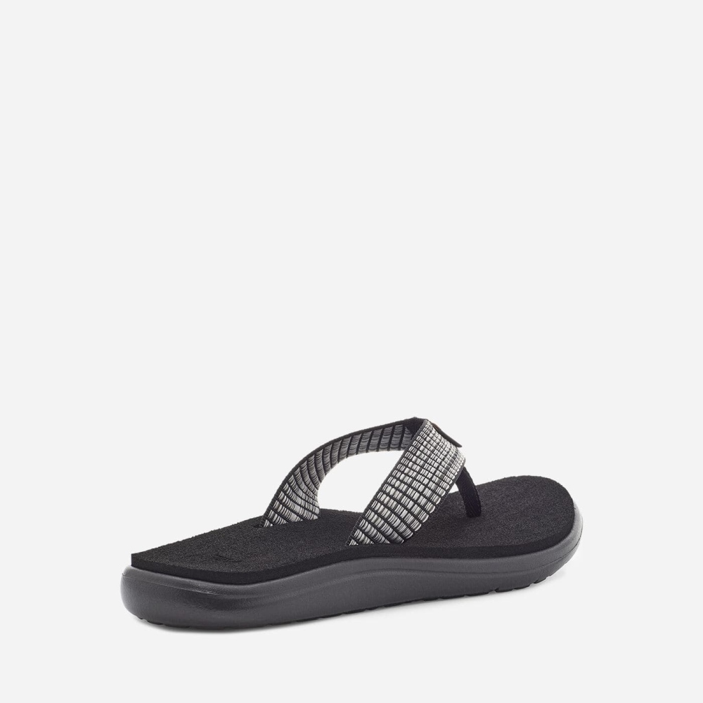 Teva Voya Flip Flops Dame Svarte Hvite | 39NFREQWD