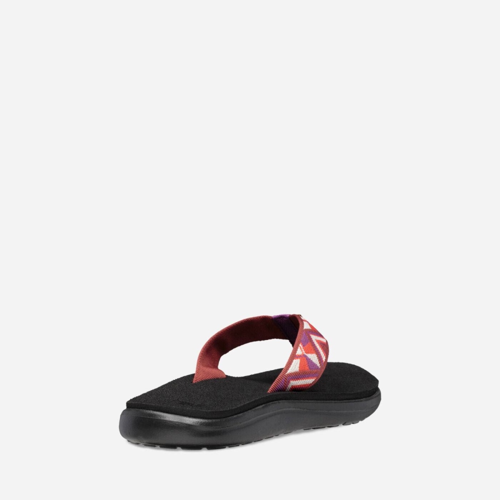 Teva Voya Flip Flops Dame Svarte Rød | 43BUTSXRV