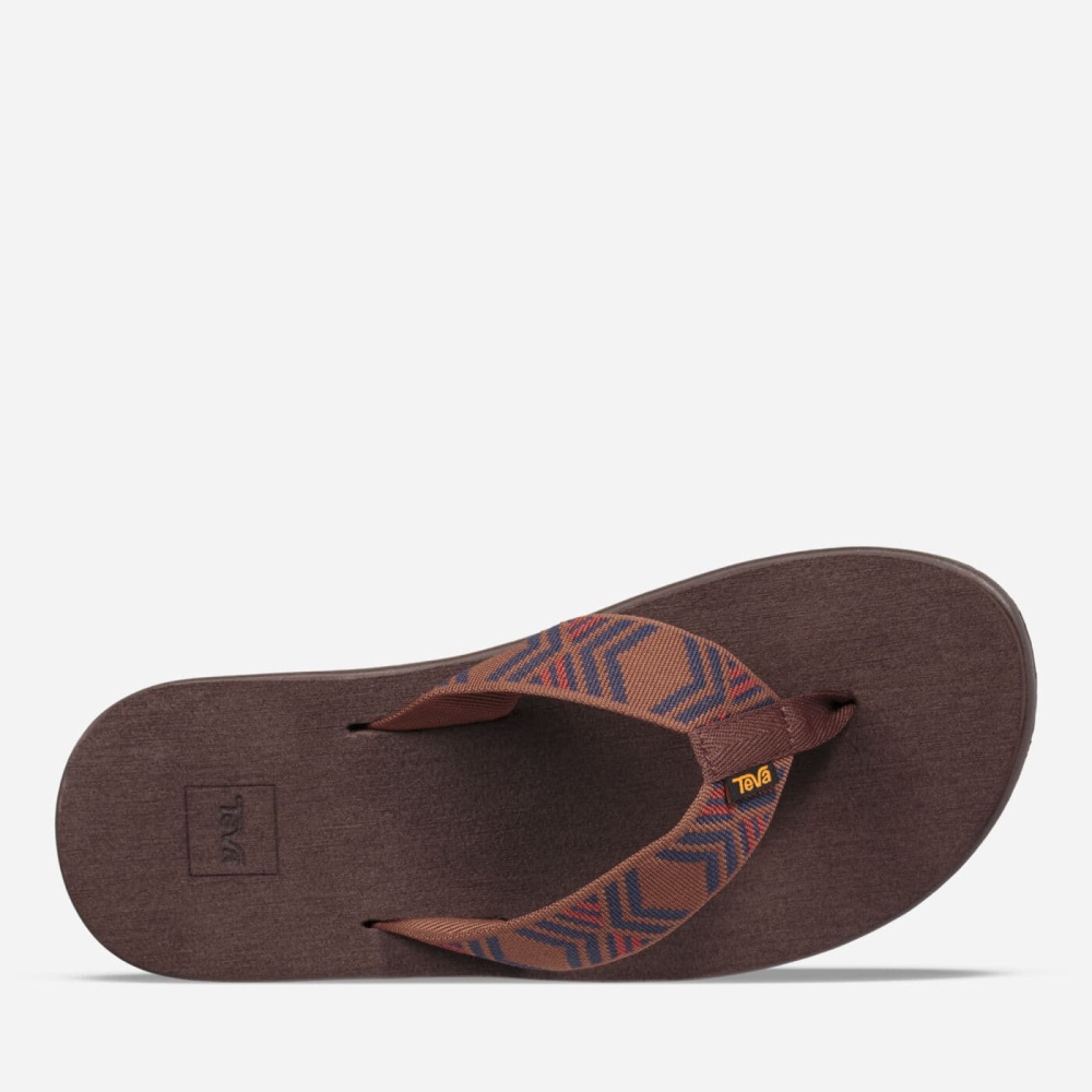 Teva Voya Flip Flops Herre Brune | 43TBULWYG