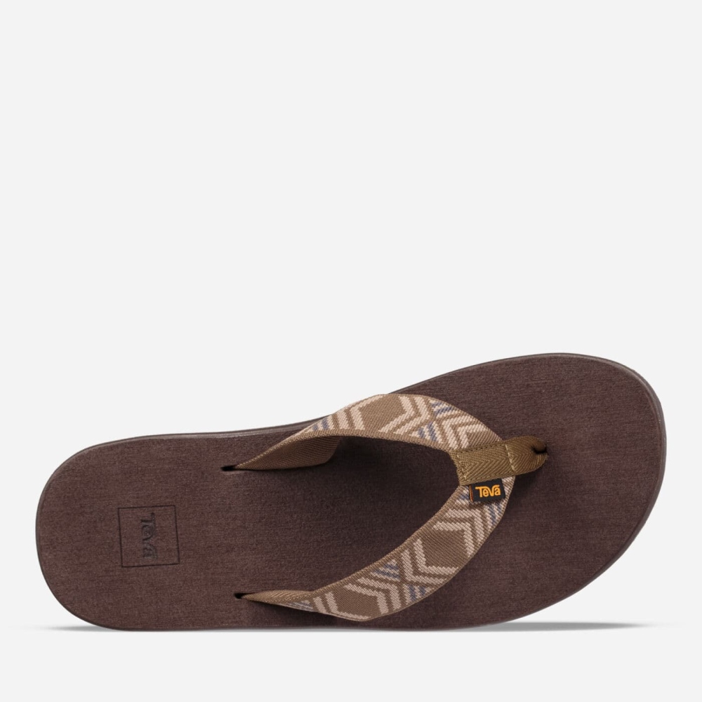 Teva Voya Flip Flops Herre Olivengrønne | 61GVDAOKZ