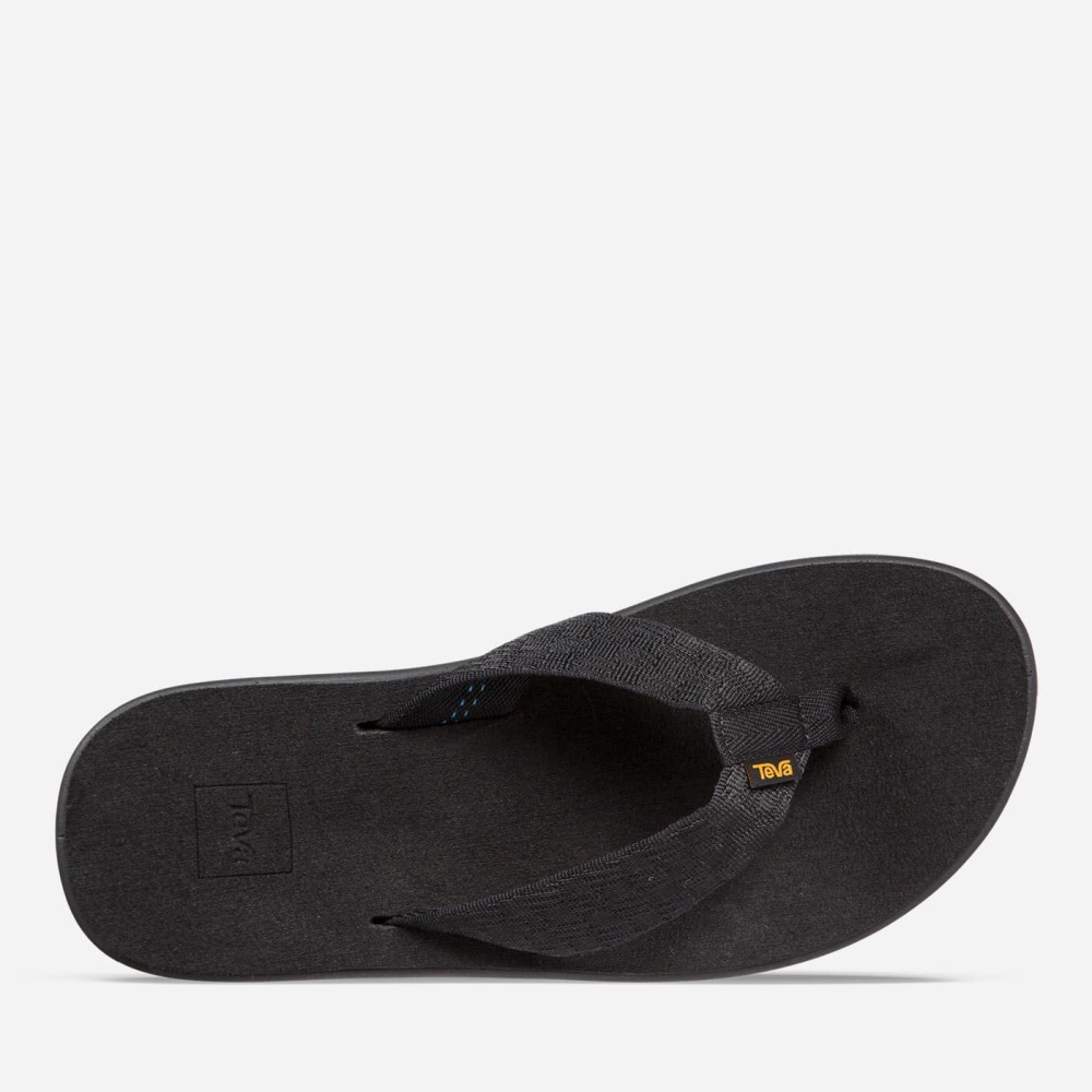 Teva Voya Flip Flops Herre Svarte | 04QYIRGVD