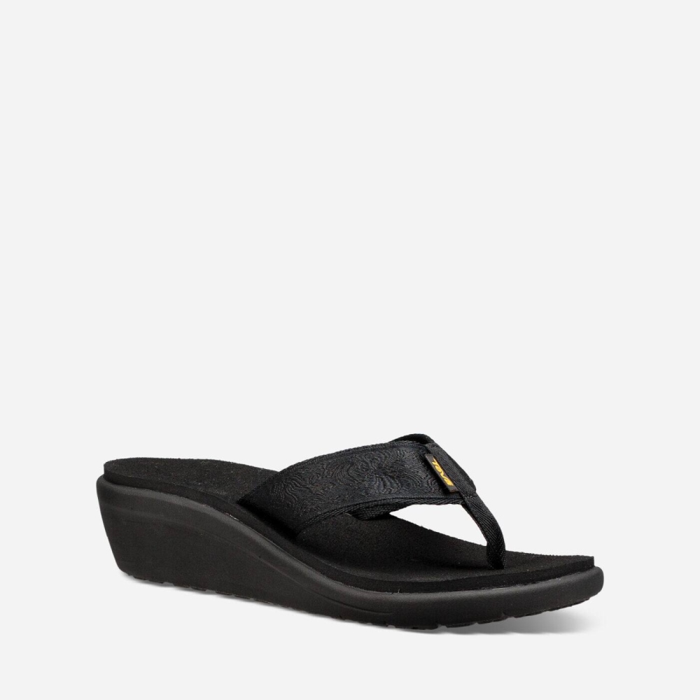 Teva Voya Kilesandaler Dame Svarte | 34TDOFZSB