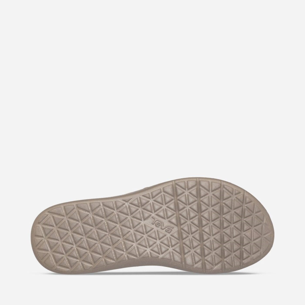 Teva Voya Lær Flip Flops Dame Brune | 58FENJSZX