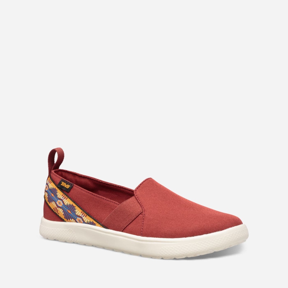 Teva Voya Slip On Joggesko Dame Rød | 76KHBJPUC