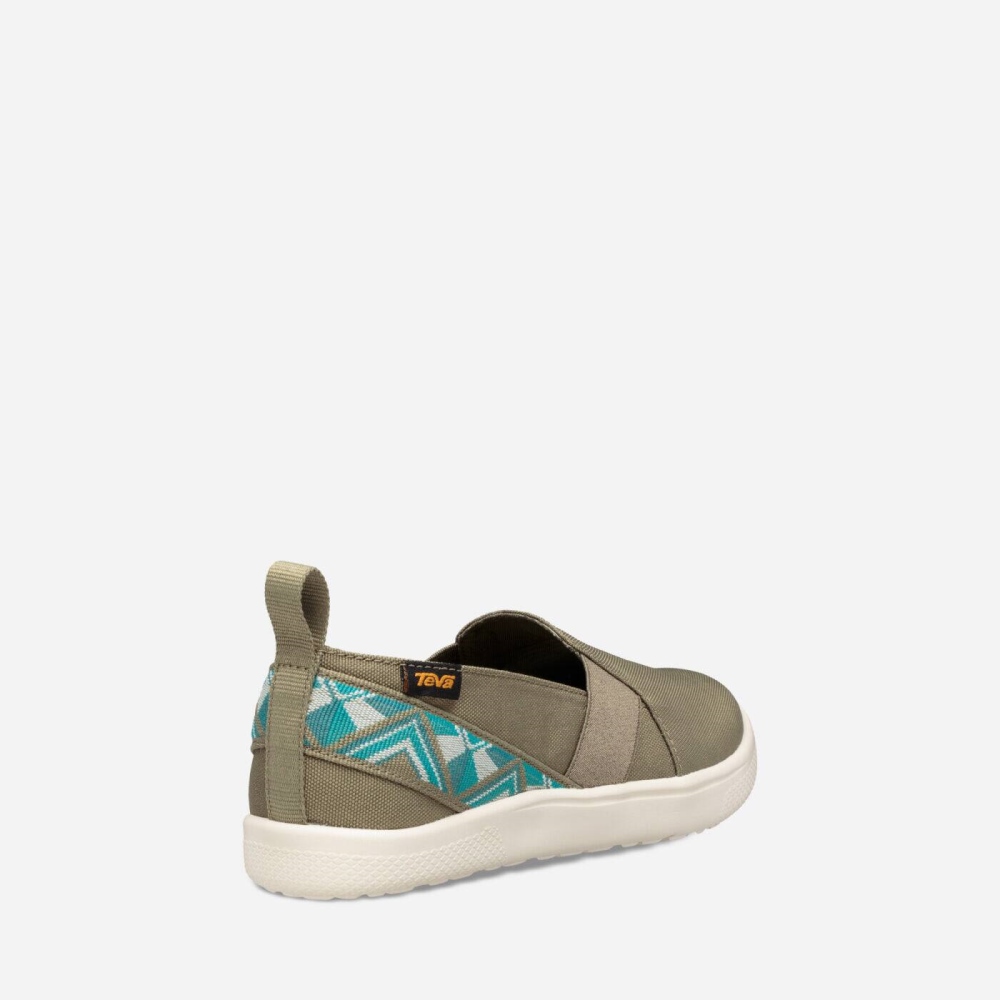 Teva Voya Slip On Sko Dame Olivengrønne | 41KAMUTYH