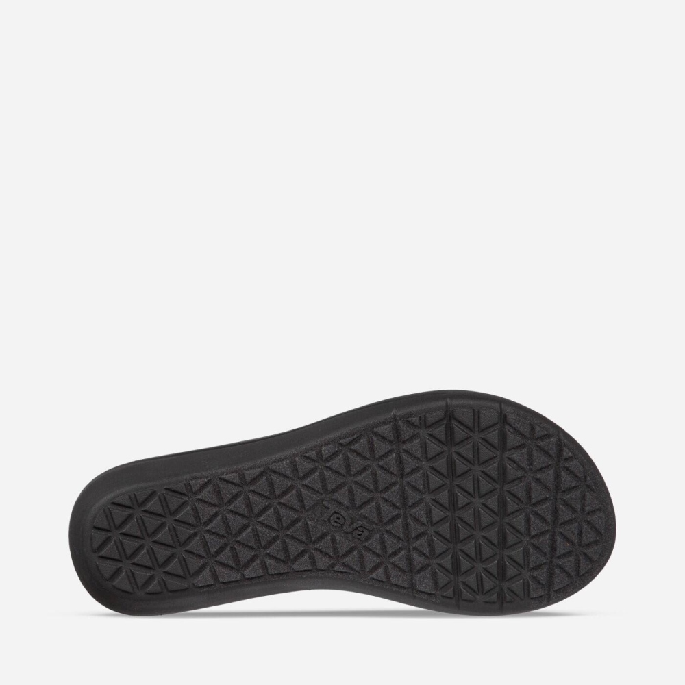 Teva Voya Wedge Flip Flops Dame Svarte | 52ZEATKFN