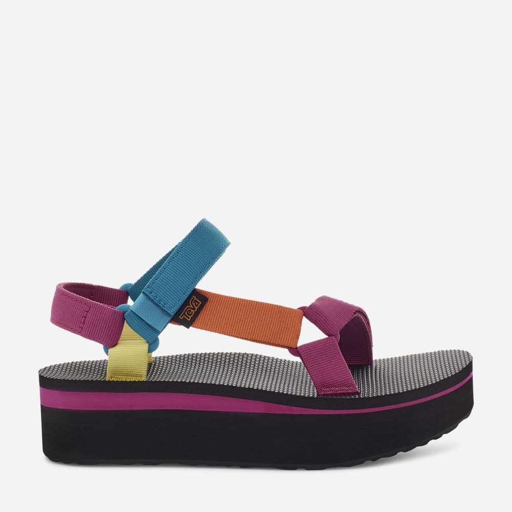 Teva Flatform Universal Flate Sandaler Dame Multicolor | 26ASNWGPB