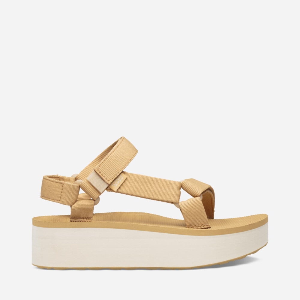 Teva Flatform Universal Flate Sandaler Dame Khaki | 47DBHRAYS