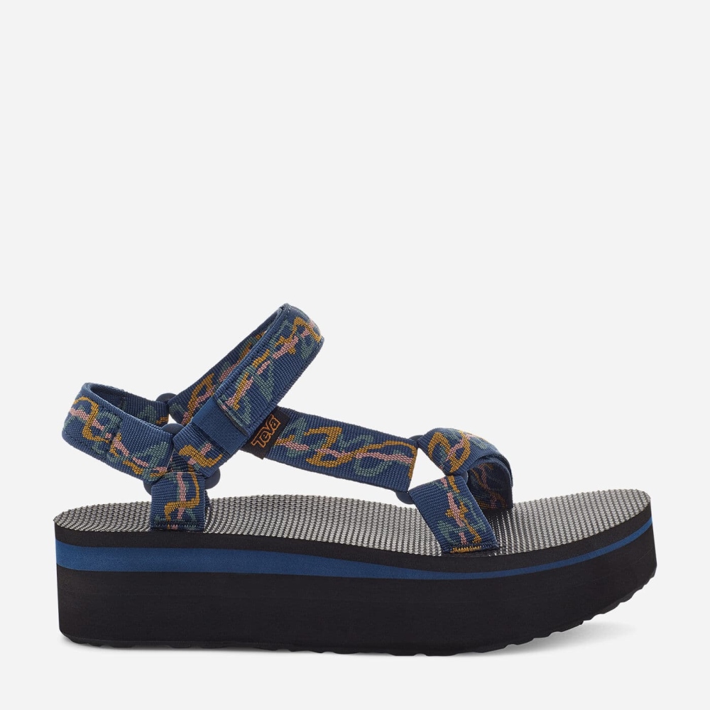 Teva Flatform Universal Flate Sandaler Dame Marineblå | 71SMHTEWX