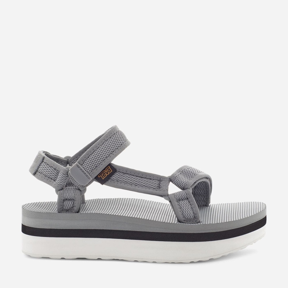 Teva Flatform Universal Mesh Print Flate Sandaler Dame Grå | 43LJAYXBT