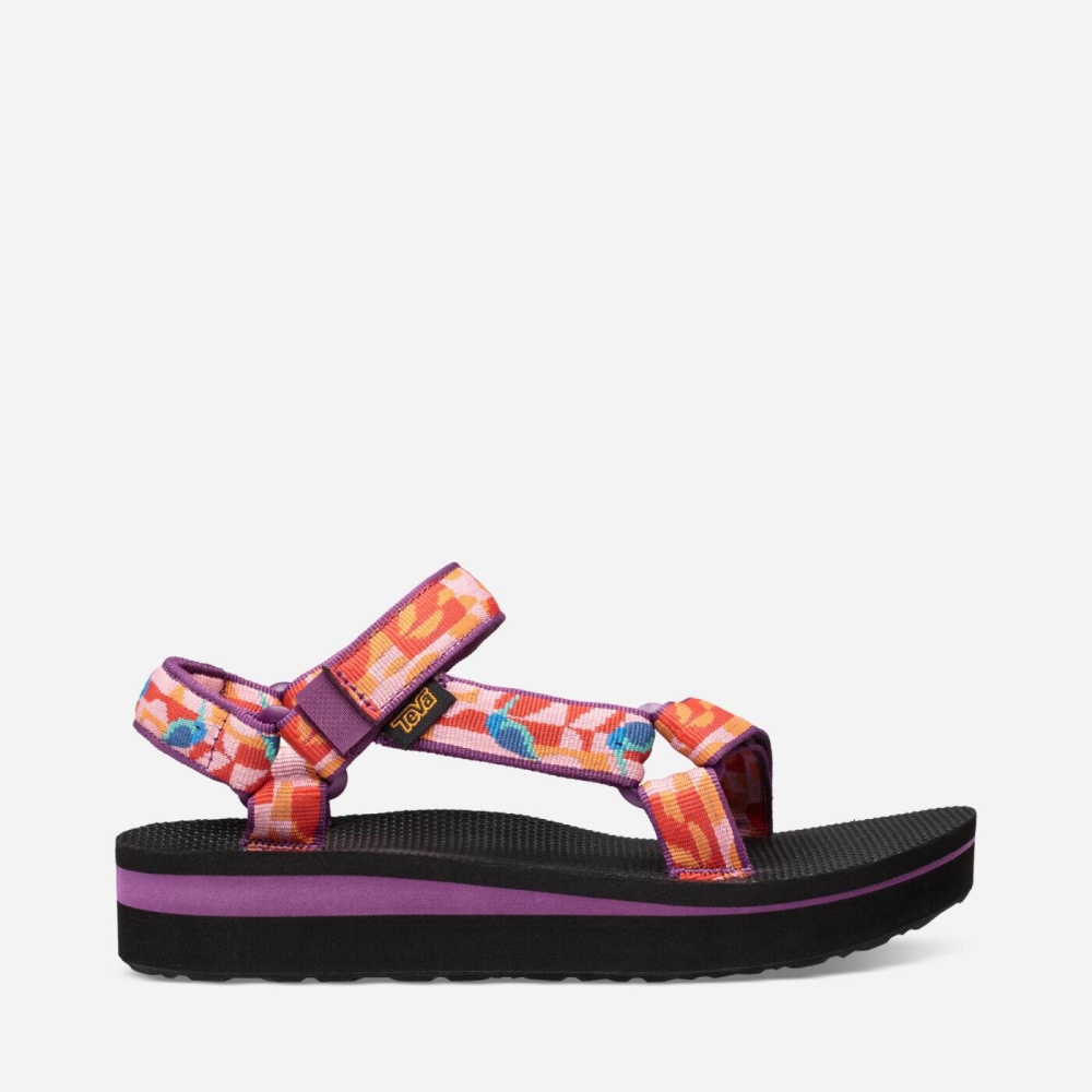 Teva Midform Universal Flate Sandaler Dame Multicolor | 32UXQGKTJ