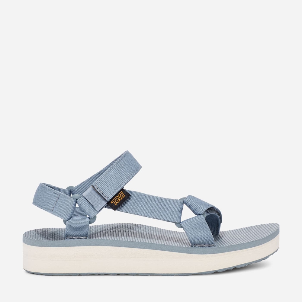 Teva Midform Universal Flate Sandaler Dame Lyse Blå | 51PZLHOBI