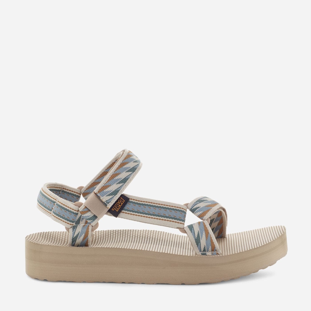 Teva Midform Universal Flate Sandaler Dame Beige | 54AGUBZMX