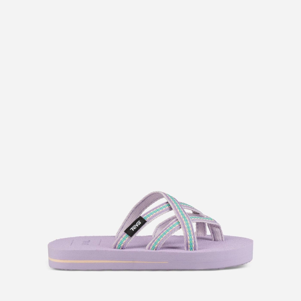 Teva Olowahu Flip Flops Barn Lilla | 50OTFCUQM