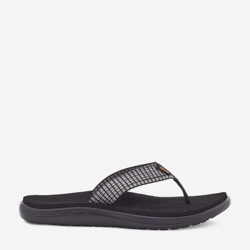 Teva Voya Flip Flops Dame Svarte Hvite | 39NFREQWD