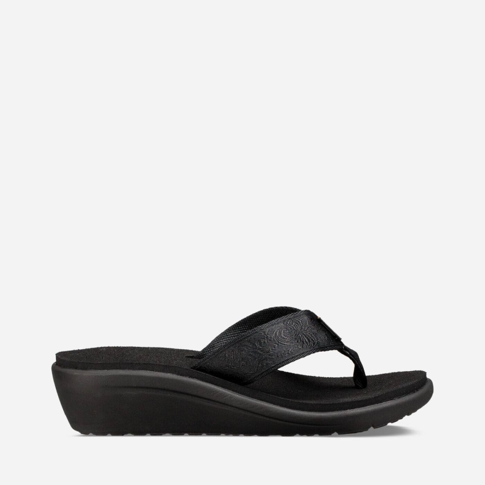 Teva Voya Kilesandaler Dame Svarte | 34TDOFZSB