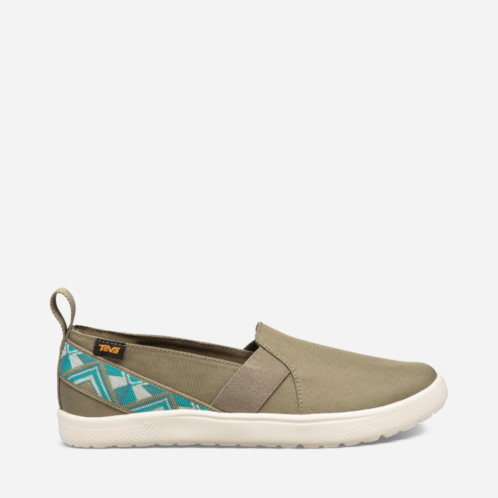 Teva Voya Slip On Joggesko Dame Olivengrønne | 65PCSEBMY